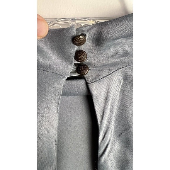 ANTHROPOLOGIE Women’s Madeline MIDI Dress Ruched Cap Sleeve Mock Neck Sz 14 - Picture 14 of 16